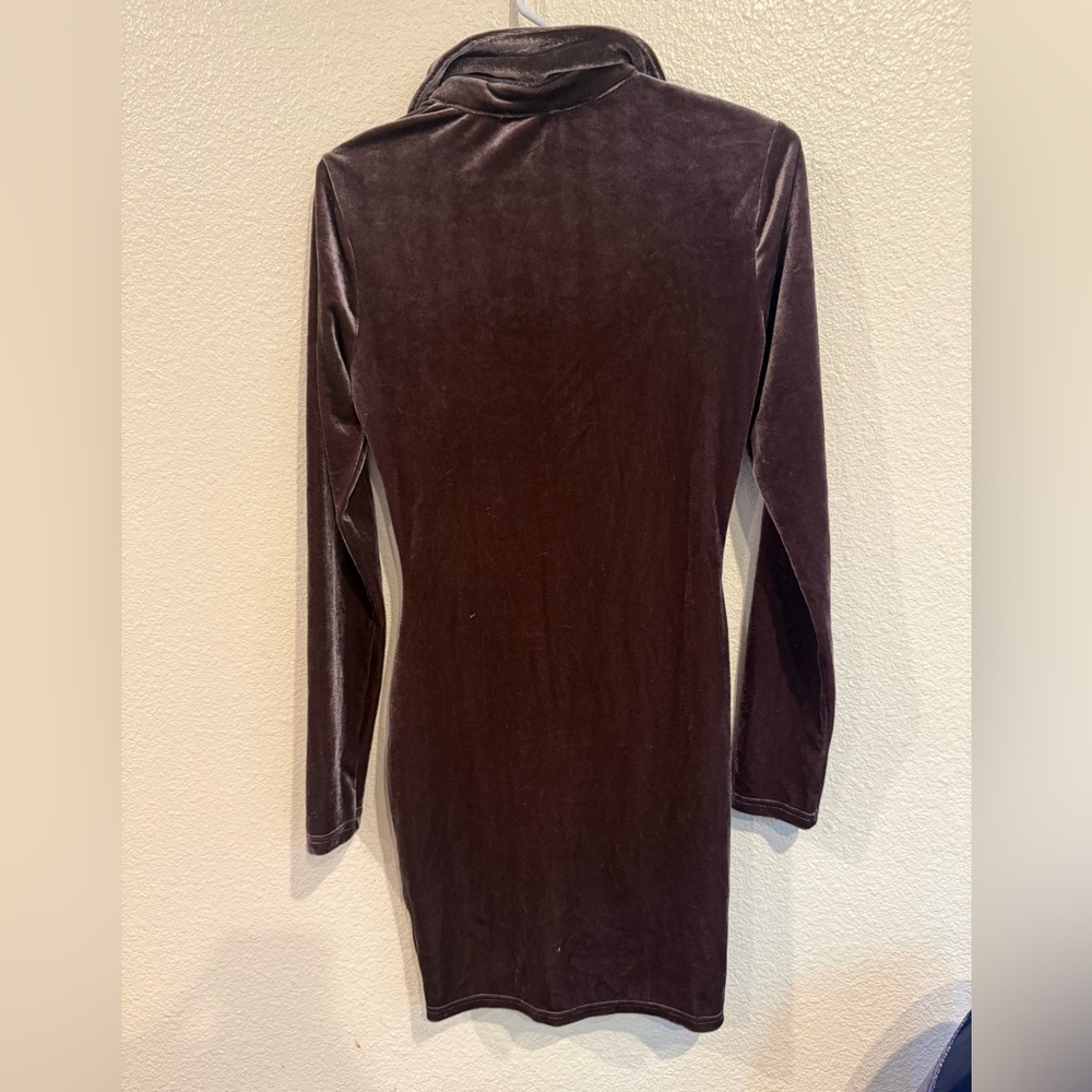 Velvet Ruched Dress - Picture 2 of 4